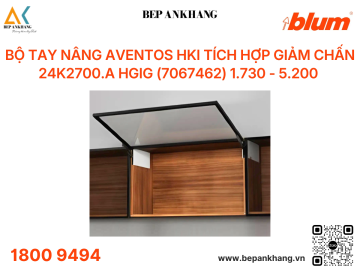 Bộ tay nâng Blum AVENTOS HKi tích hợp giảm chấn bán âm, màu xám nhạt 24K2700.A HGIG (7067462) 1.730 - 5.200